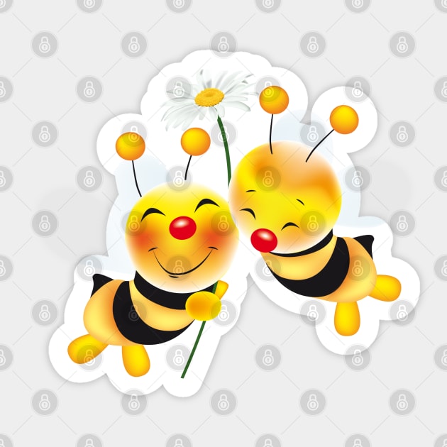 bees in love Sticker by schtroumpf2510